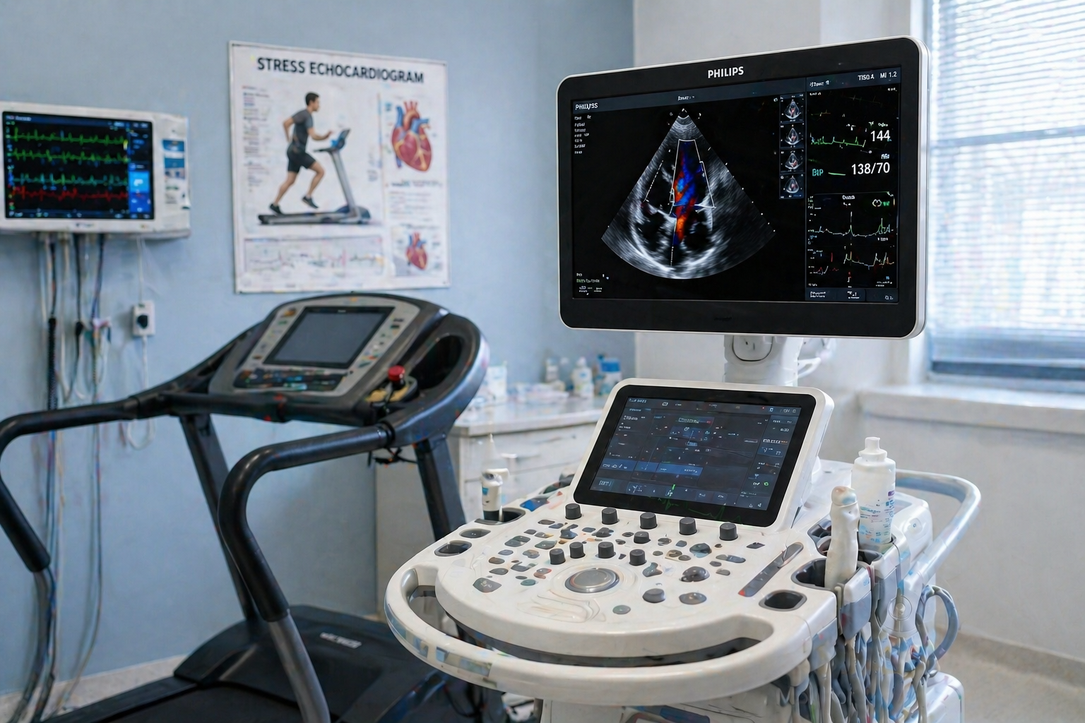 Stress echocardiogram equipment